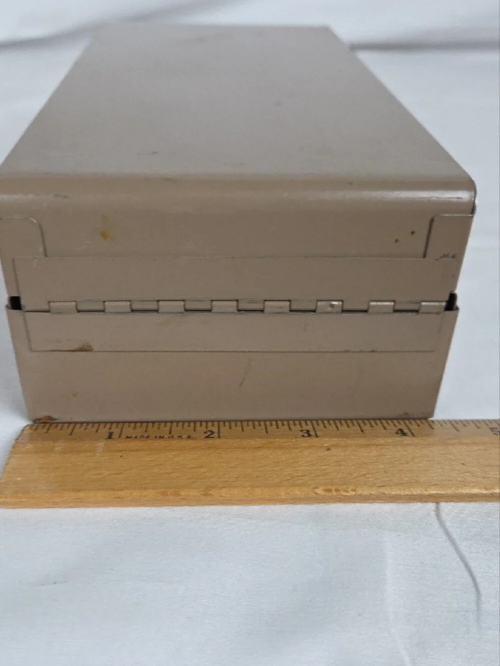 Vintage Metal Business Card File .